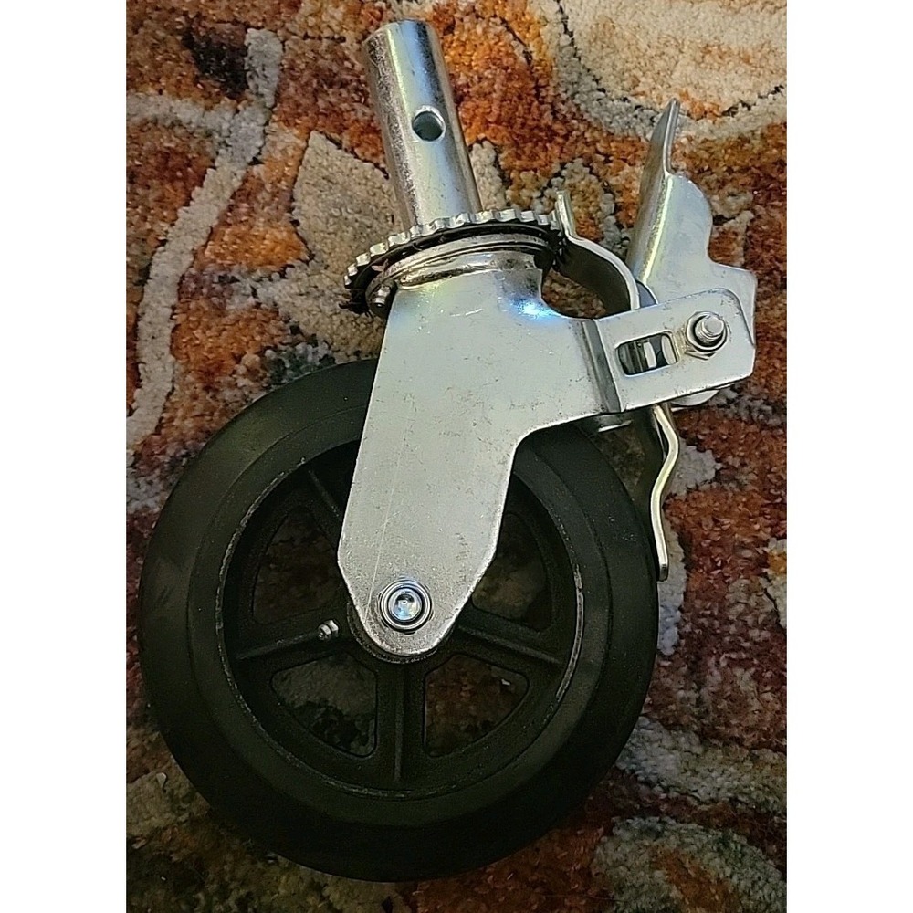 8 Inch Scaffolding‎ Wheels, Scaffold Caster with Dual Locking Brakes, Heavy Duty